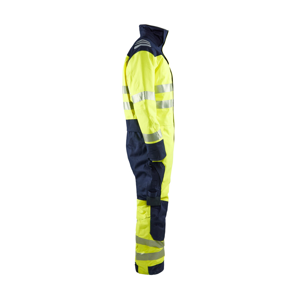 Blaklader 6317 Multinorm Winter Overall Hi Vis Yellow Navy Blue Right