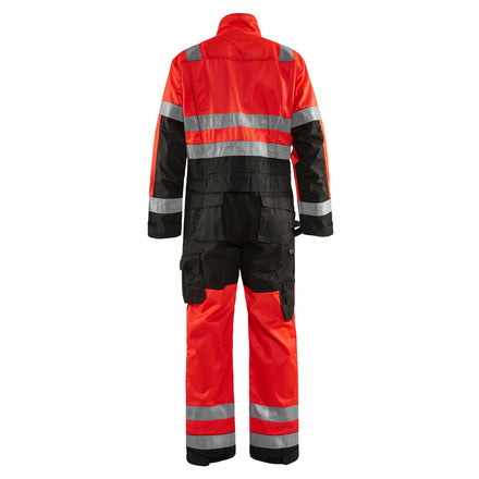 Blaklader 6373 Hi Vis Overall Hi Vis Red Black Back