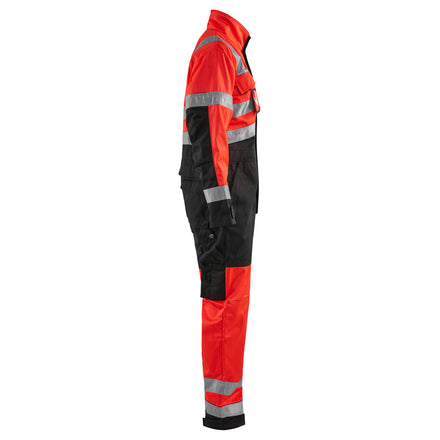 Blaklader 6373 Hi Vis Overall Hi Vis Red Black Right