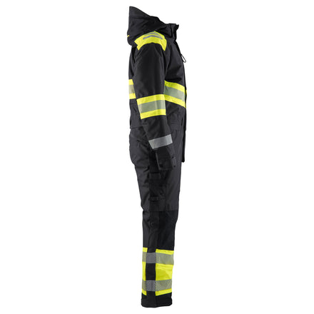 Blaklader 6720 Hi Vis Winter Overall Black Hi Vis Yellow Right
