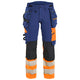 Blaklader 7025 Womens Hi Vis Trousers 4 Way Stretch Navy Blue Hi Vis Orange Main