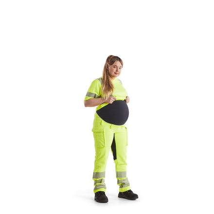 Blaklader 7100 Womens Hi Vis 4 Way Stretch Maternity Trousers Hi Vis Yellow Black 2 Model