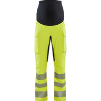 Blaklader 7100 Womens Hi Vis 4 Way Stretch Maternity Trousers Hi Vis Yellow Black Main