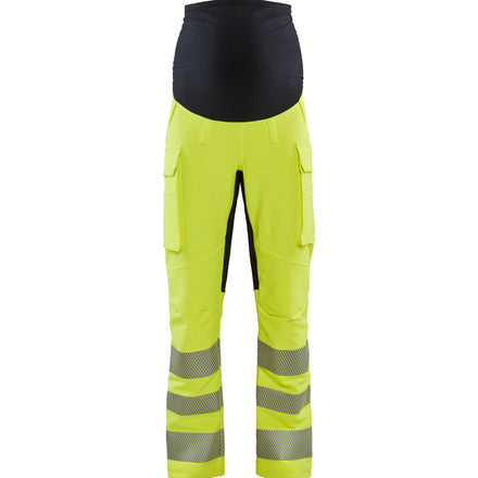 Blaklader 7100 Womens Hi Vis 4 Way Stretch Maternity Trousers Hi Vis Yellow Black Main