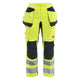 Blaklader 7145 Womens Multinorm Inherent Trousers With Stretch Hi Vis Yellow Navy Blue Front