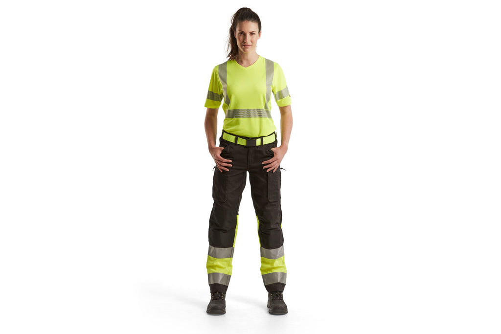 Blaklader 7161 Women's Hi-Vis Trousers With Stretch