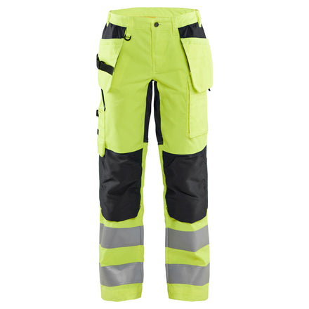 Blaklader 7163 Womens Hi Vis Trousers With Stretch Hi Vis Yellow Black Main