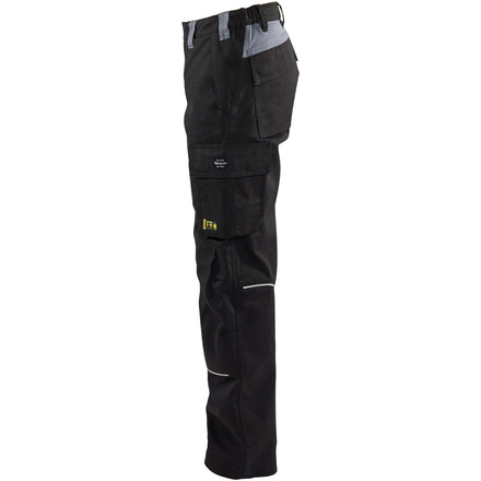 Blaklader 7173 Womens Flame Resistant Trousers Black Grey Left