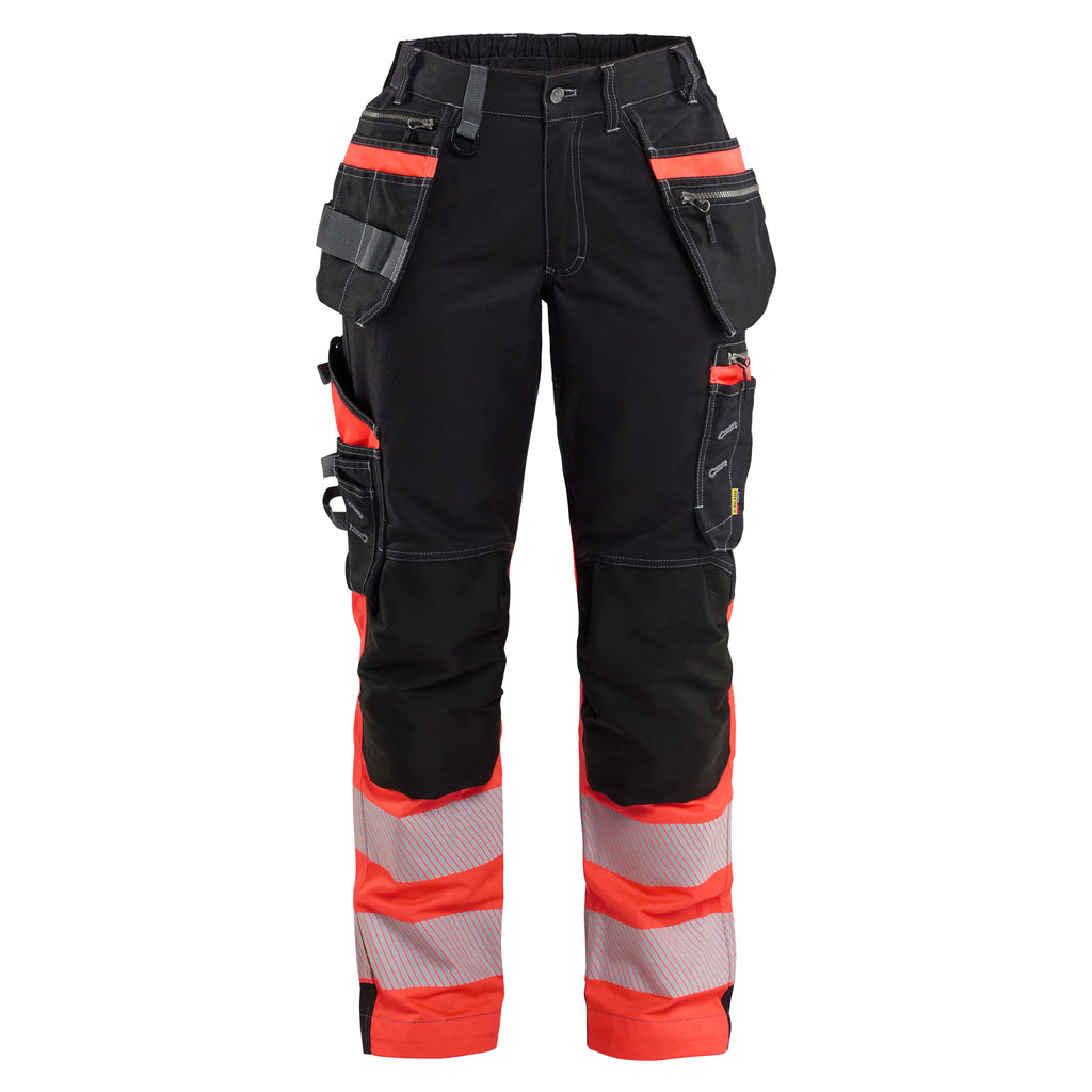 Blaklader 7196 Womens Hi Vis Trousers With Stretch  Front