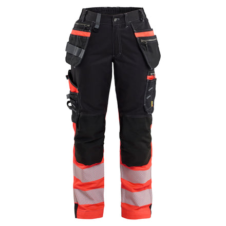 Blaklader 7196 Womens Hi Vis Trousers With Stretch  Front