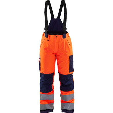 Blaklader 7885 Womens Hi Vis Winter Trousers Hi Vis Orange Navy Blue Main