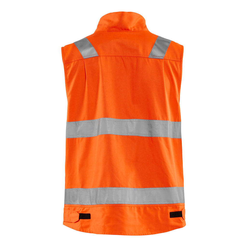 Blaklader 8505 Hi Vis Vest Hi Vis Orange Navy Blue Back