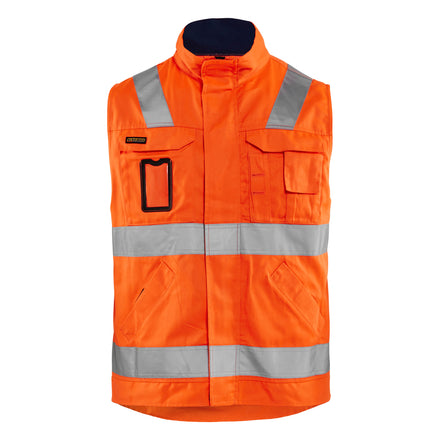 Blaklader 8505 Hi Vis Vest Hi Vis Orange Navy Blue Main