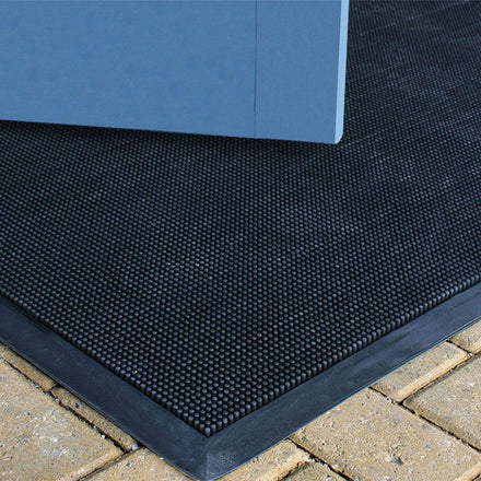 Blue Diamond Fingerbrush Aggressive Rubber Entrance Mat