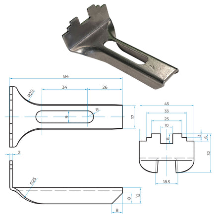 Blue Diamond Stainless Steel J Clamp for GRP Grating and Mini Mesh