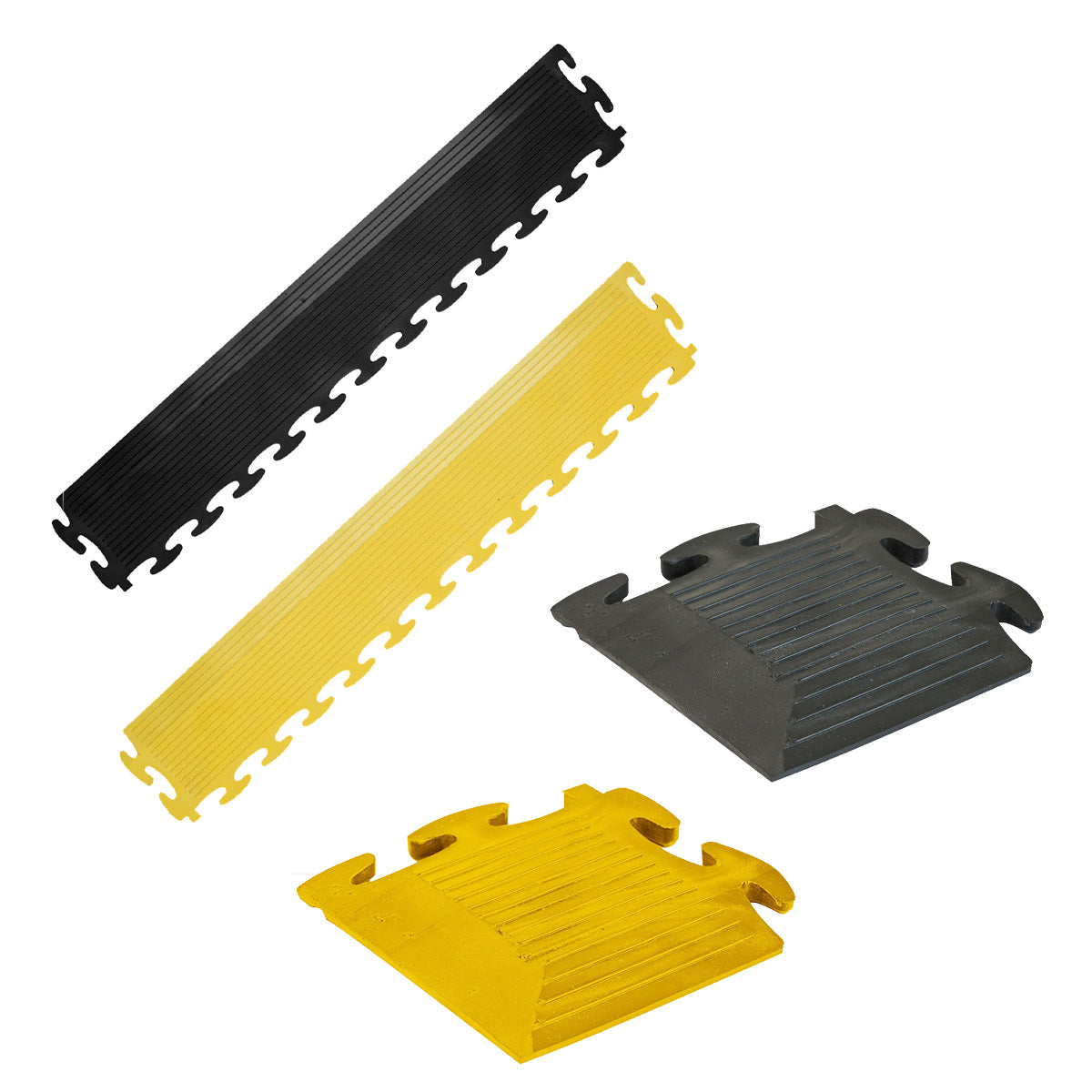 Tuff-Tile HD Textured Floor Matting Tile Edge & Corner Pieces | Start ...