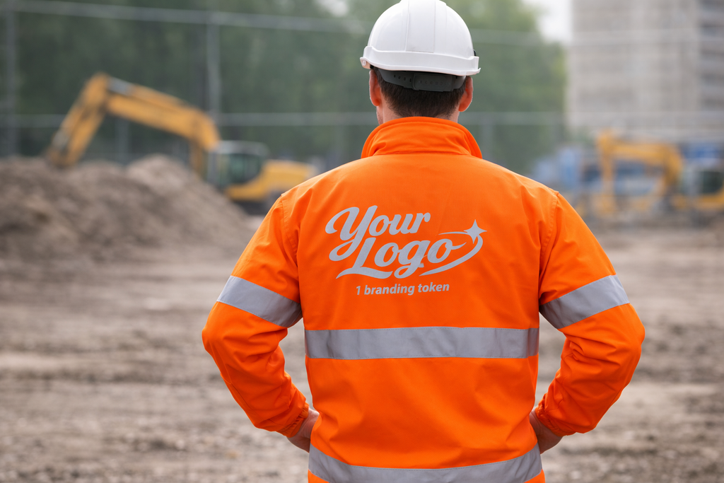 Silver / Reflective Printed Heat Transfer Branding Token