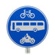 Buses, Cycles and Motorcycles Post Mount Sign - 953A R2/RA2 (Face Only)
