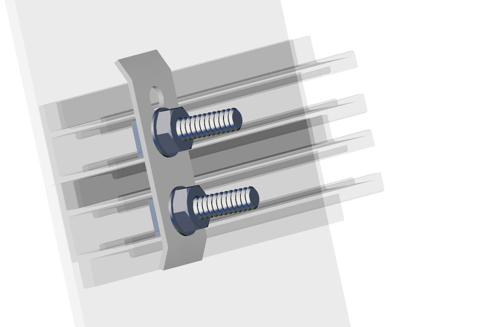 Stainless Steel Butting Plate Sign Channel Fixing