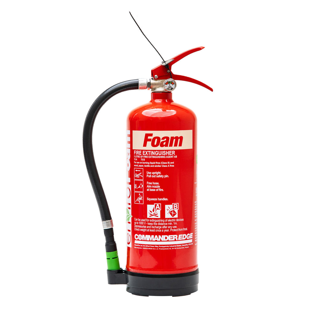 CommanderEDGE 3ltr enviroFoam Fluorine Free Foam Fire Extinguisher - FX-FFF-003-CCF