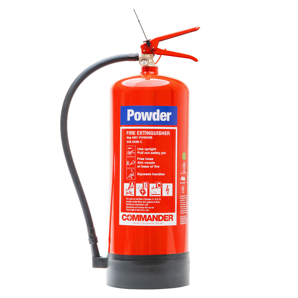 Commander 9kg ABC Powder Fire Extinguisher - FX-PWD-009-DCF