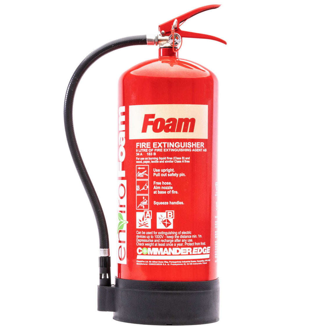 CommanderEDGE 9ltr enviroFoam Fluorine Free Foam Fire Extinguisher - FX ...