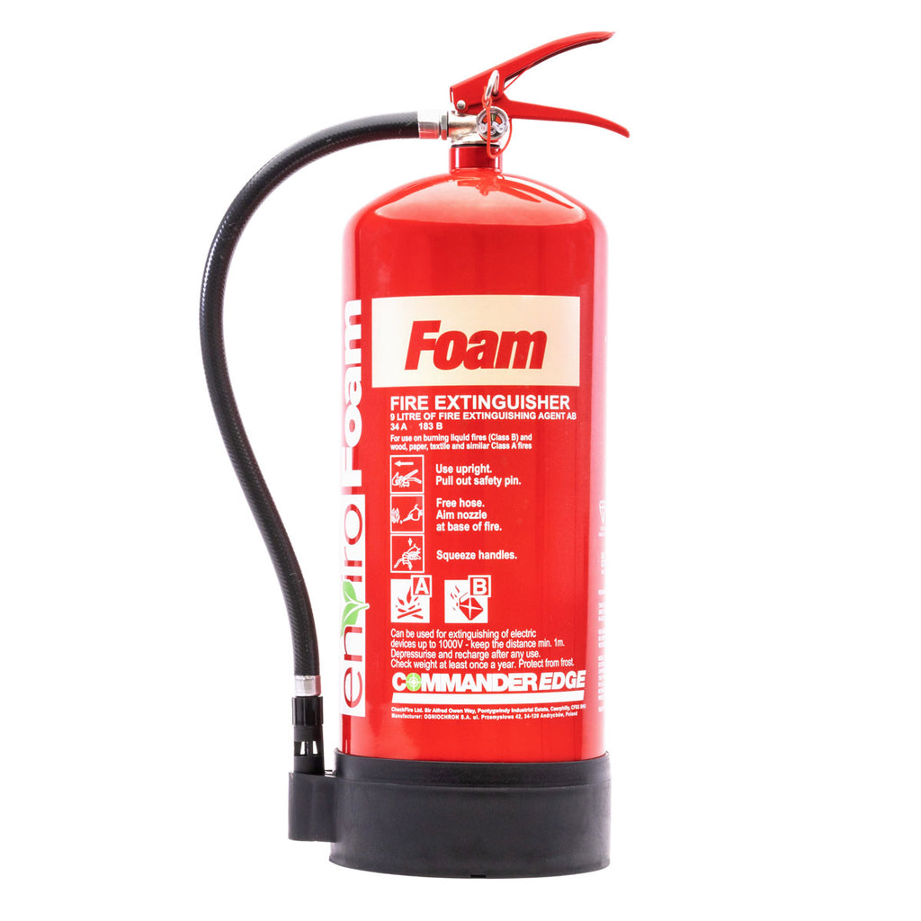CommanderEDGE 9ltr enviroFoam Fluorine Free Foam Fire Extinguisher - FX-FFF-009-CCF