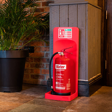Commander Single Fire Extinguisher Stand - Red - CS50