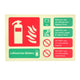 Fire Extinguisher Lithium-Ion Battery Sign Photoluminescent Landscape - 100mm x 150mm - SN-LI-159-PHL