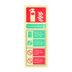 Fire Extinguisher Lithium-Ion Battery Sign Photoluminescent Portrait - 75mm x 200mm - SN-LI-119-PHL