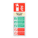 Fire Extinguisher Multi Class Foam ID Sign Rigid Plastic Portrait - 75mm x 200mm - 107R