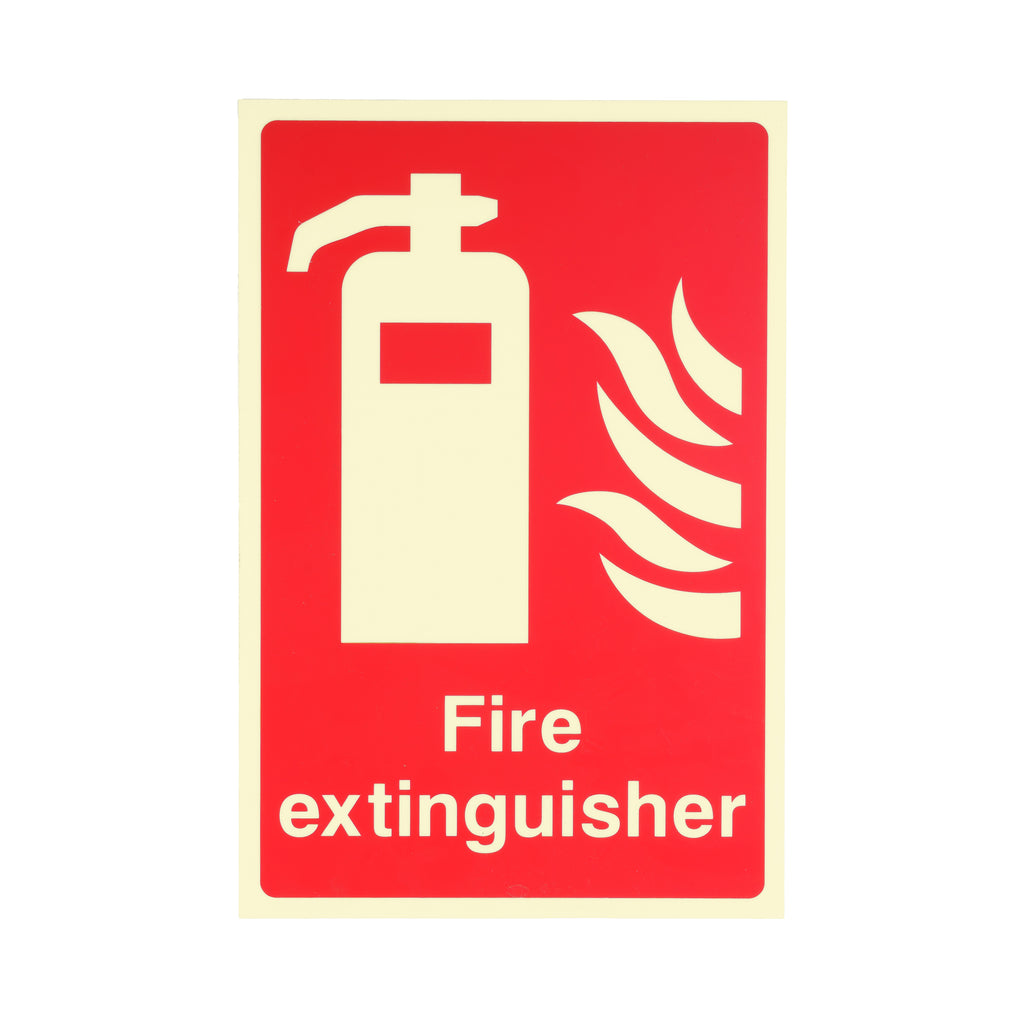 Fire Extinguisher Photoluminescent Sign Portrait - 200mm x 300mm - 512P