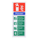 Fire Extinguisher Powder ID Sign Rigid Plastic Portrait - 75mm x 200mm - 104R