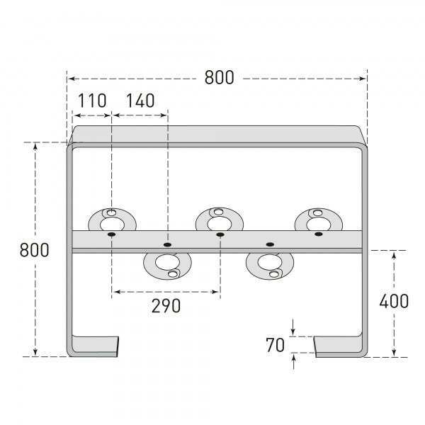 CITY GILA Bicycle/Scooter Stand - Galvanised - Bolt Down