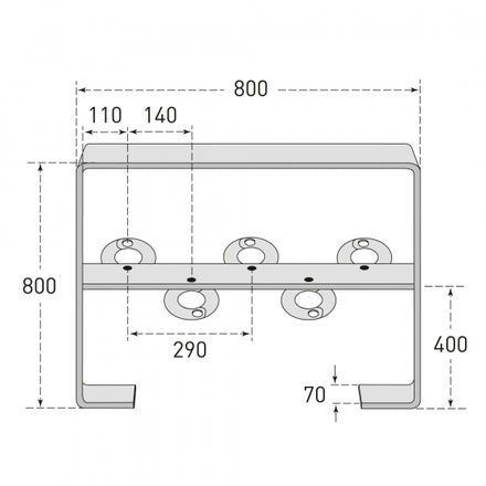 CITY GILA Bicycle/Scooter Stand - Galvanised - Bolt Down