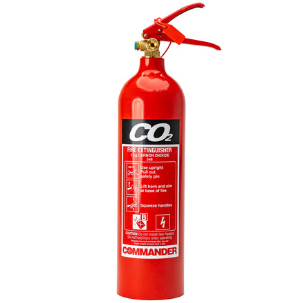 Commander 2kg CO2 Fire Extinguisher Squat Renovate - RX-BWH-002-ECF