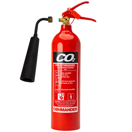 Commander 2kg CO2 Fire Extinguisher Squat Renovate - RX-BWH-002-ECF