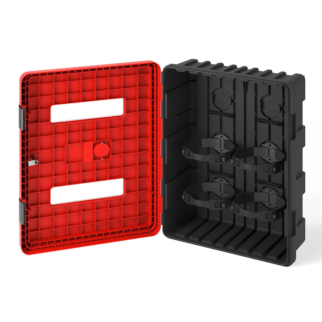 Commander Double Fire Extinguisher Cabinet with Integrated Key Lock - CS03A-DA