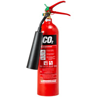 CommanderEDGE 2kg Remanufactured CO2 Aluminium Fire Extinguisher - RX-KMD-002-ECF
