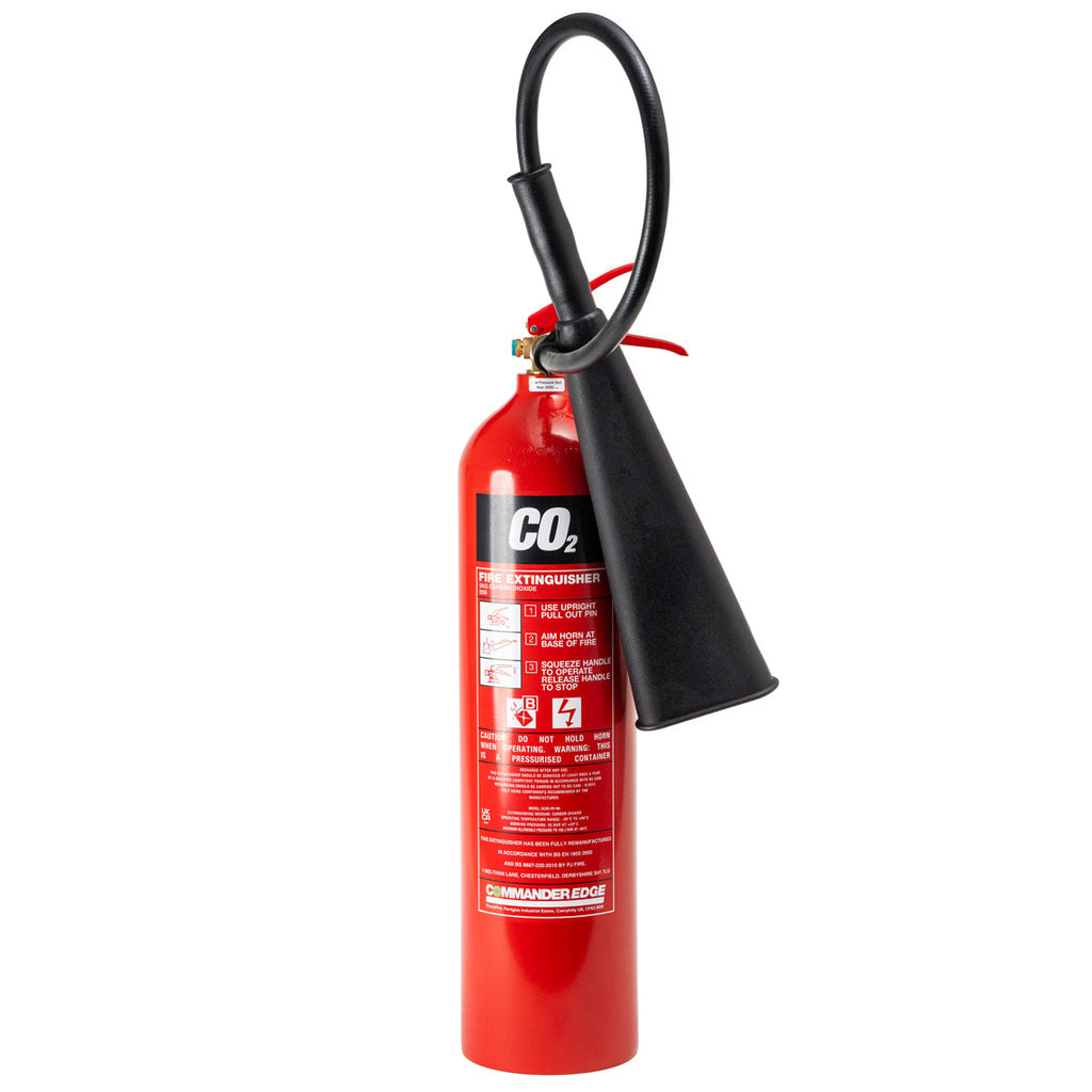 CommanderEDGE 5kg Remanufactured CO2 Aluminium Fire Extinguisher - RX-KMD-005-ECF