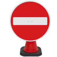 No Entry Dia. 616 Cone Sign 750mm - (Cone Sold Separately)