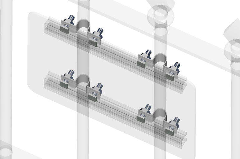 Stainless Steel Mini-D Sign Railing Fixing Clip - Multiple Size Options