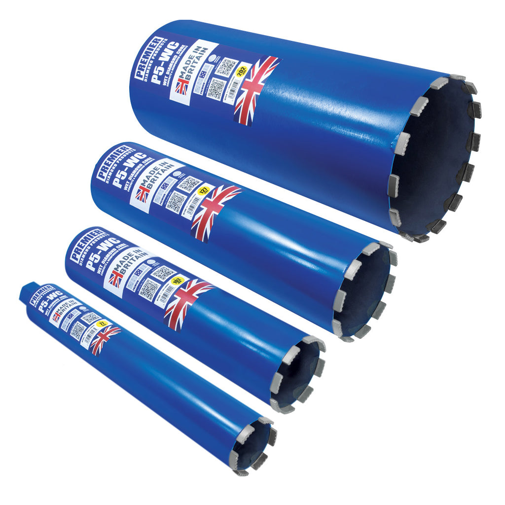 PDP P5-WC Concrete Wet Core Diamond Drill Bit 82 x 450mm with UNC Female Thread (1 ¼") DC11460