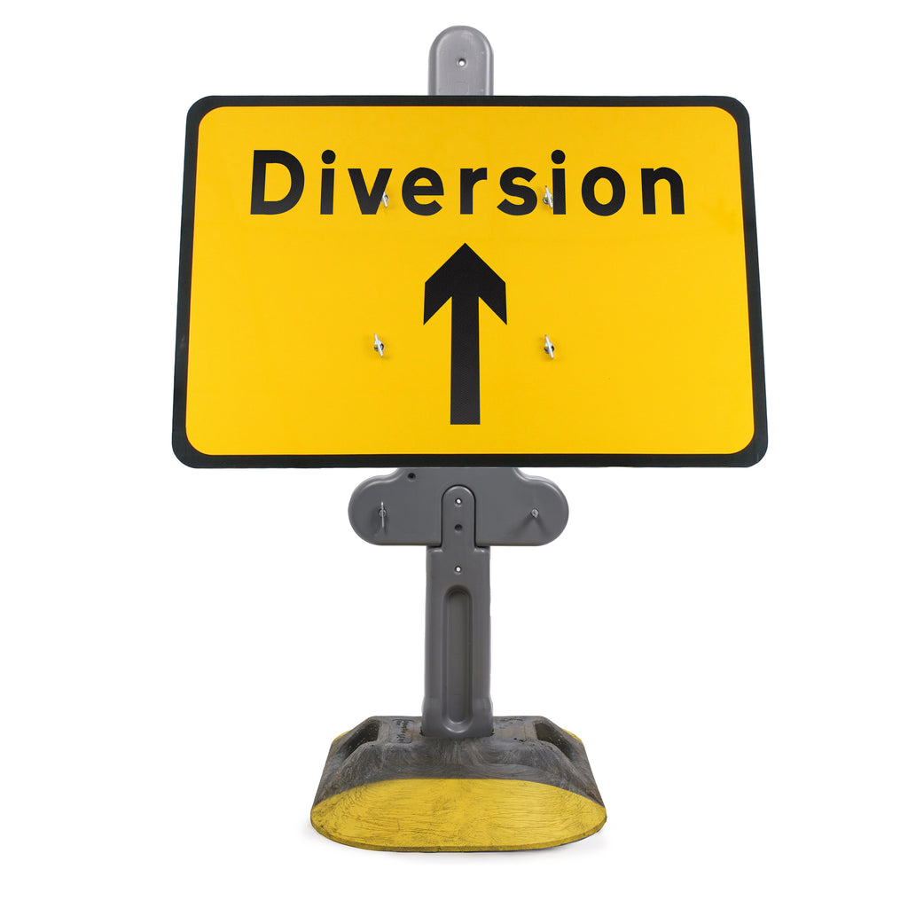 Diversion Ahead Sign Diagram 2702 | Quick Fit (face only) | 1050x750mm