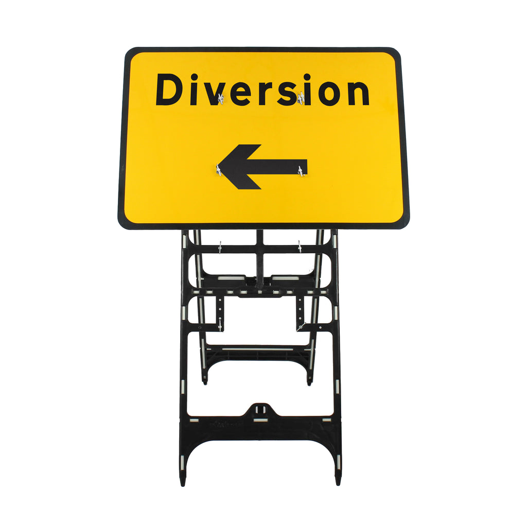 Diversion Left Sign Diagram 2702 | Quick Fit (face only) | 1050x750mm