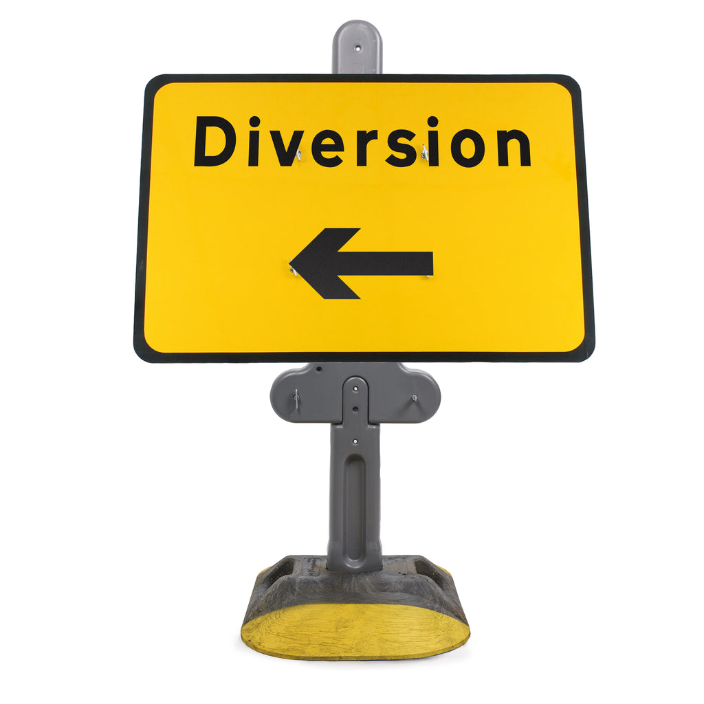 Diversion Left Sign Diagram 2702 | Quick Fit (face only) | 1050x750mm