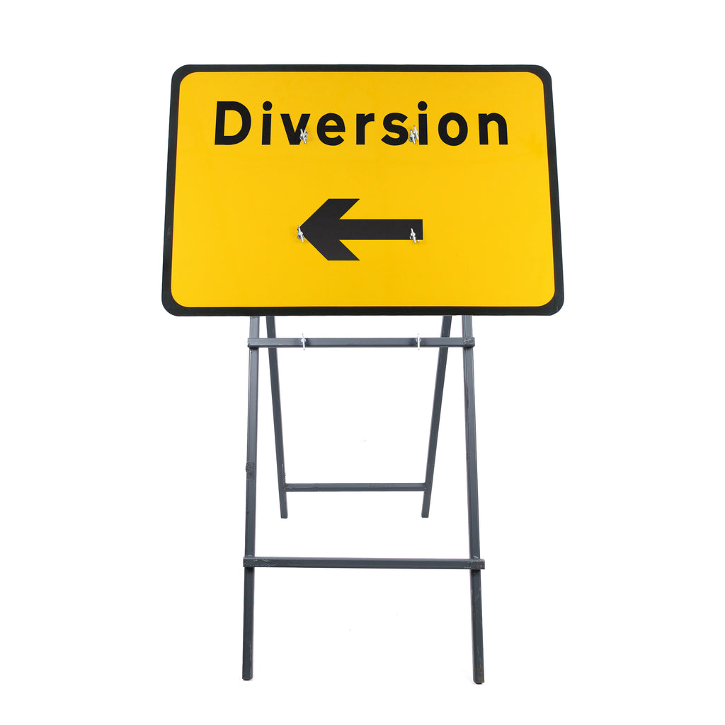 Diversion Left Sign Diagram 2702 | Quick Fit (face only) | 1050x750mm