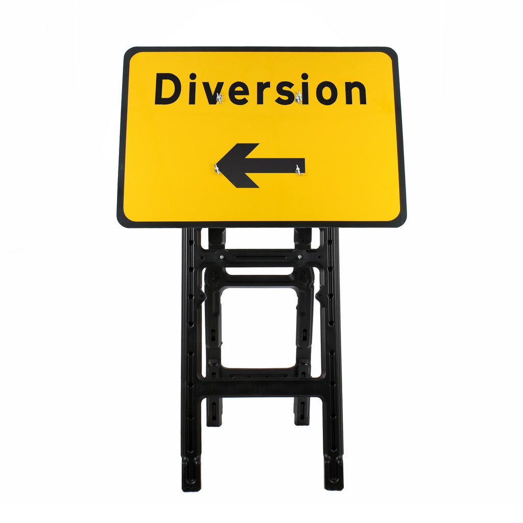 Diversion Left Sign Diagram 2702 | Quick Fit (face only) | 1050x750mm