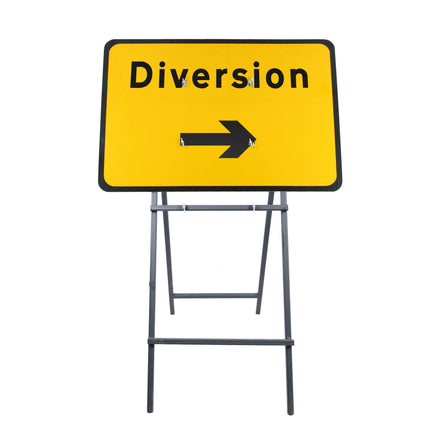 Diversion Right Sign Diagram 2702 | Quick Fit (face only) | 1050x750mm