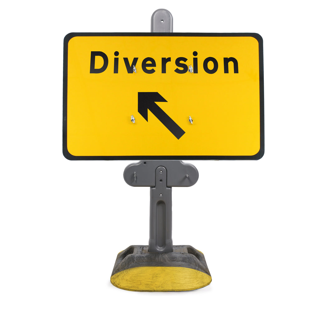 Diversion Up Left Sign Diagram 2702 | Quick Fit (Face Only) | 1050x750mm